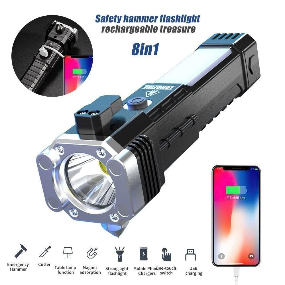 Portable Rechargeable Torch LED Flashlight with USB charger