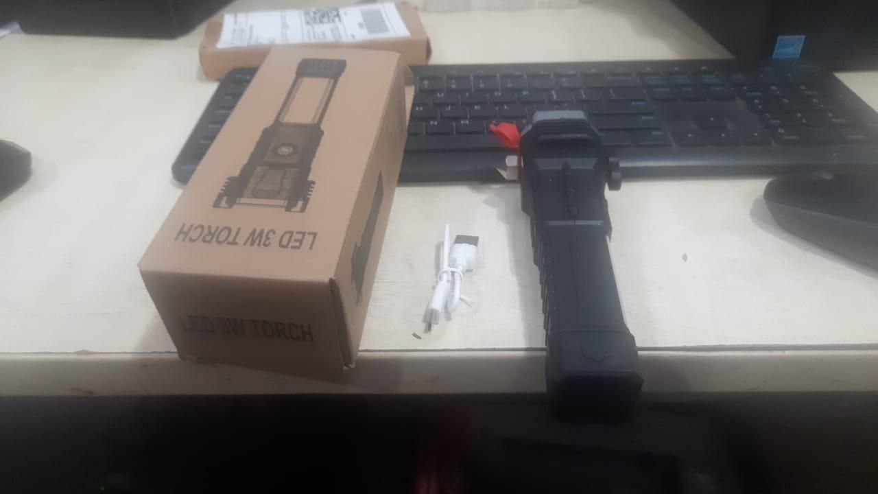 Portable Rechargeable Torch LED Flashlight with USB charger